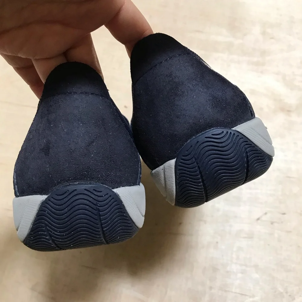 Dansko Women's Hazel Navy Suede Slip On Sneakers Size EU 42